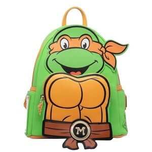 Loungefly Teenage Mutant Ninja Turtles Michelangelo Mini Backpack NWT